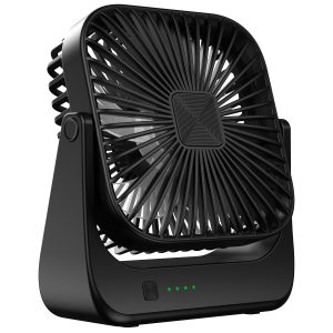 4000Mah USB Desk Fan, Strong Wind Ultra Quiet Small Personal Fan with 360 Degree Tilt Folding And 4 Speeds Adjustable, USB-C Corded Powered Mini USB Fan for Office Desktop Bedroom Travel Essentials