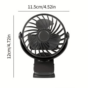USB Desk Fan, Compact yet Powerful, Personal Portable Silent 3-speed Adjustable Mini Desk Fan, Suitable for Cooling Home, Office, Car, Summer Travel, Gift, Black