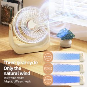 Portable Desktop And Wall-Mounted Fan, 3-Speed Adjustable USB Rechargeable Mini Fan, 90 Degree Tilt Air Circulator Fan for Bedroom, Office, Kitchen, Camping, No Punch Installation, Quiet Operation, Strong Wind