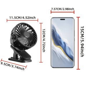 Portable USB Clip-on Fan, a Quiet yet Powerful Desktopu002Ftable Fan. Exquisitely Compact and Portable, This Mini Personal Fan Is an Ideal Choice for Summer and Outdoor Use, Perfect for the Office, Travel, and Camping